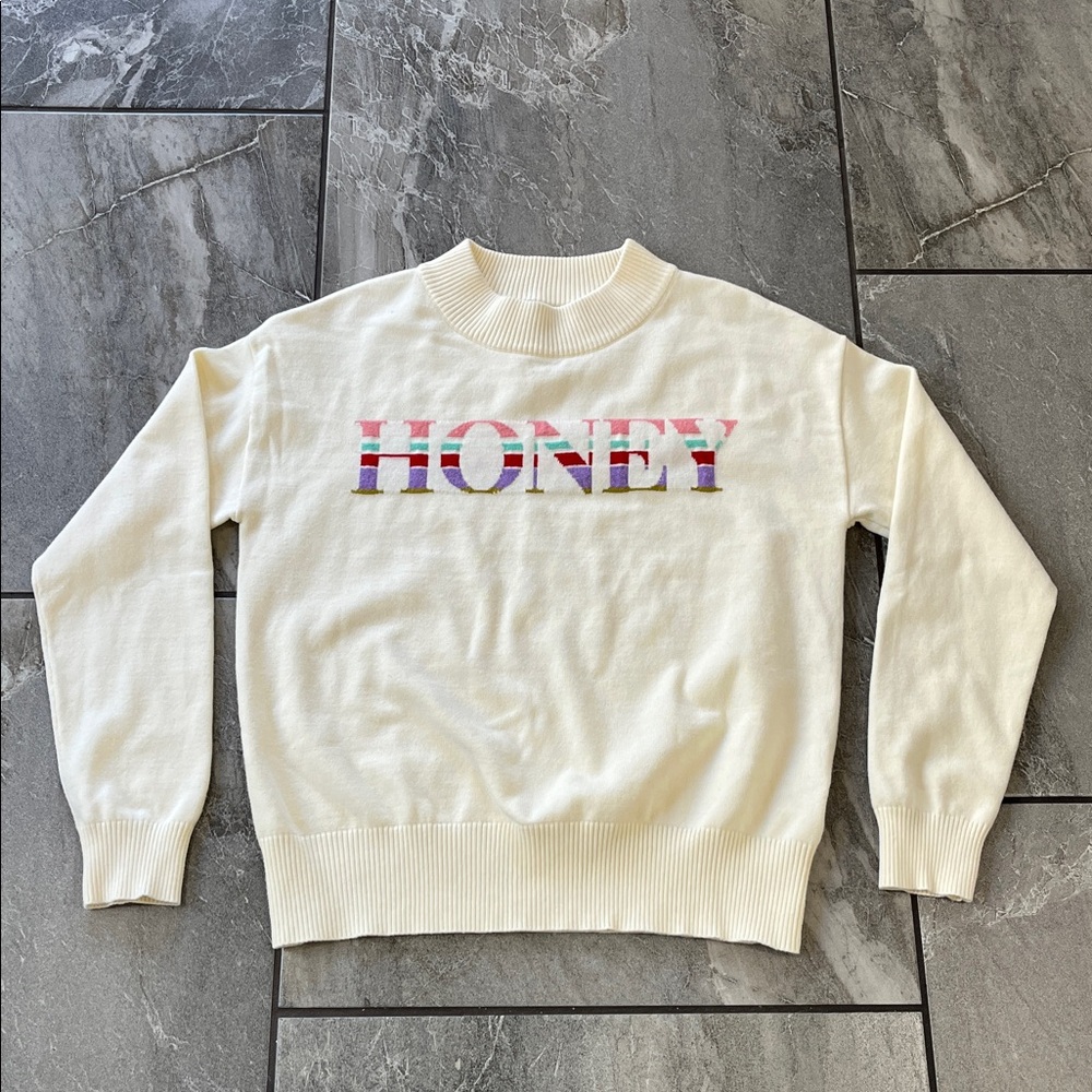 ❤️ Never Fully Dressed Honey Sweater Size 8 Cream Medium